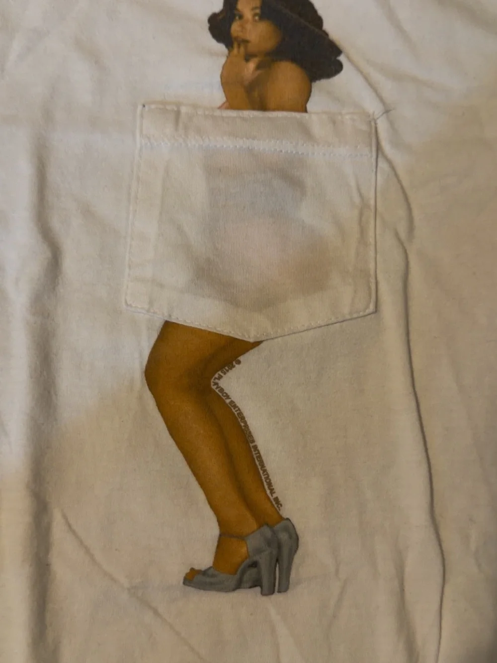 Sexy Women Plain White Cotton Crewneck Tee Sz Large